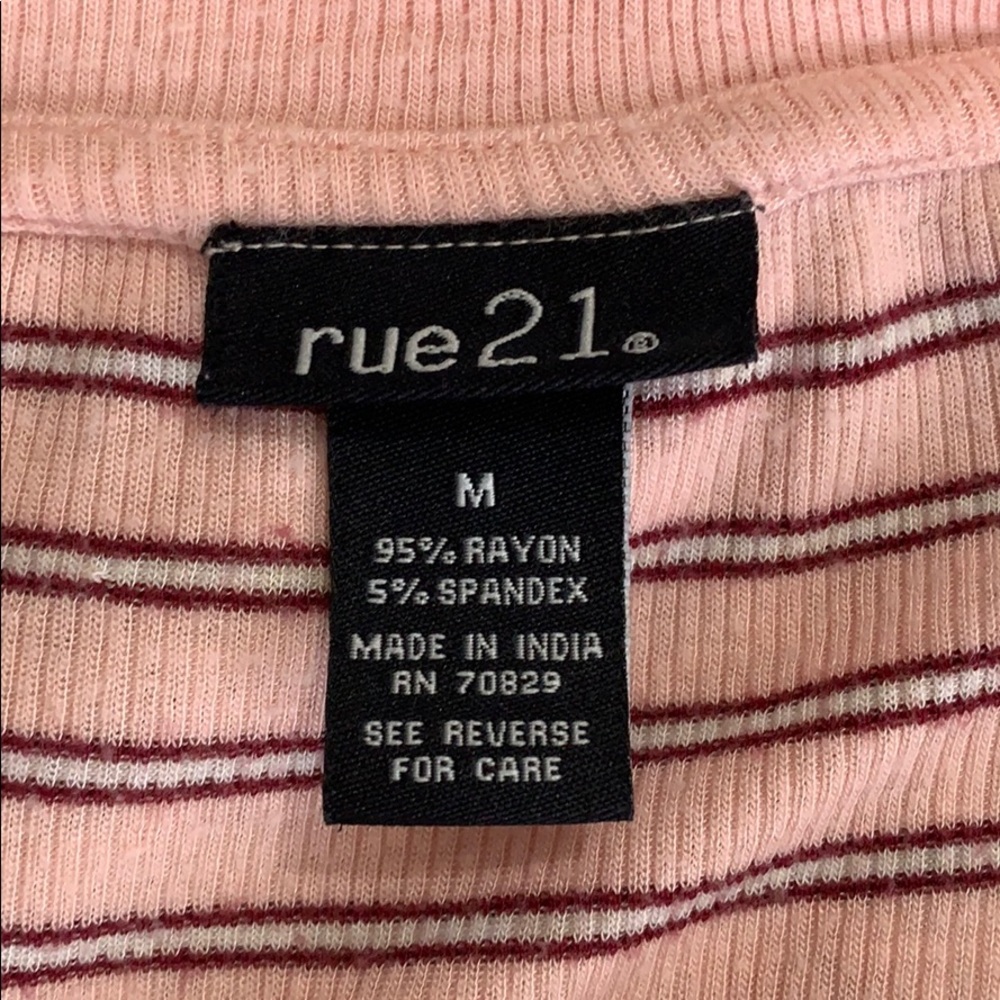 pink striped rue 21 tee! - Picture 2 of 3
